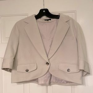 Theory khaki cropped blazer Size L